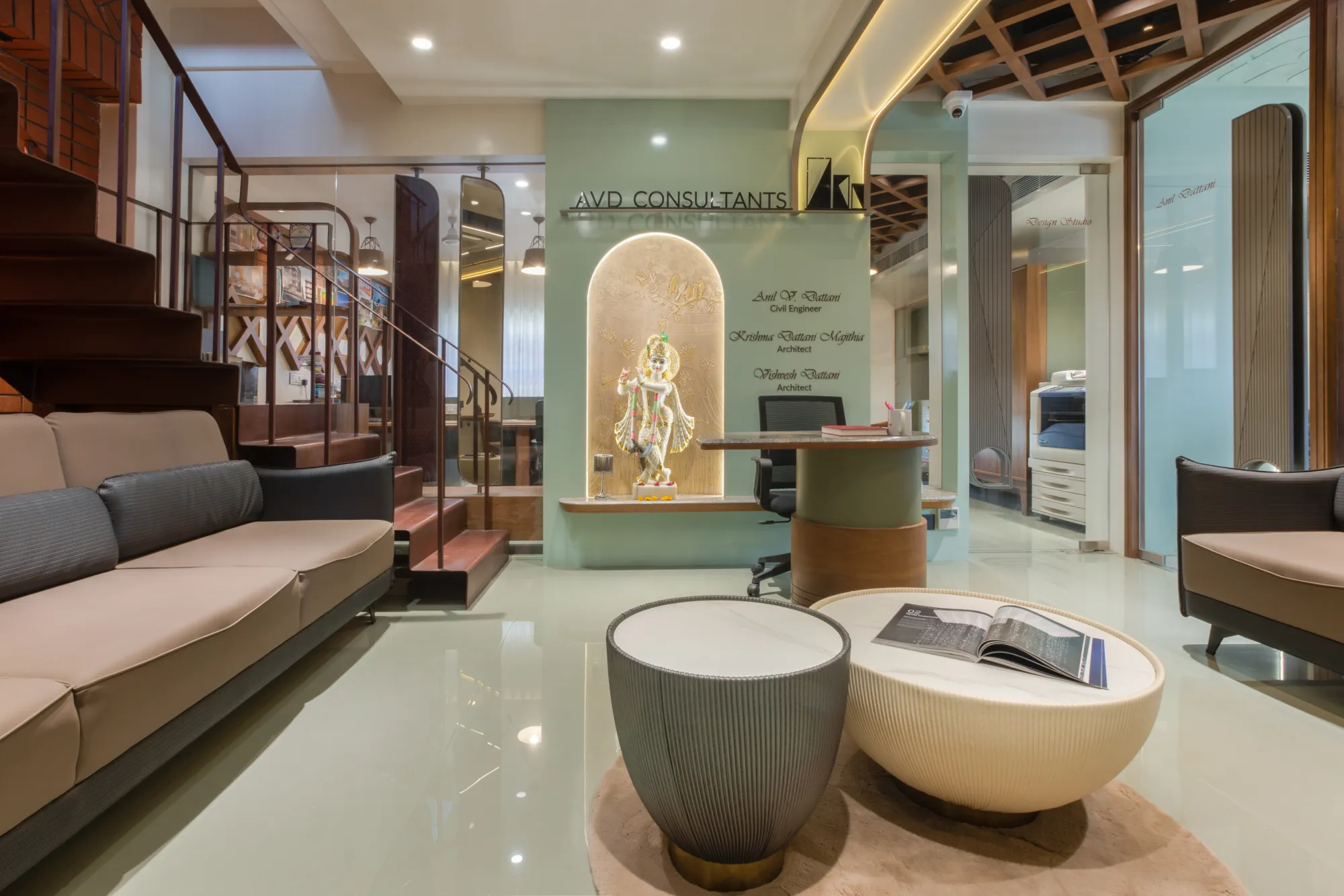 The AVD Consultants studio — a duplex office retreat in Jamnagar