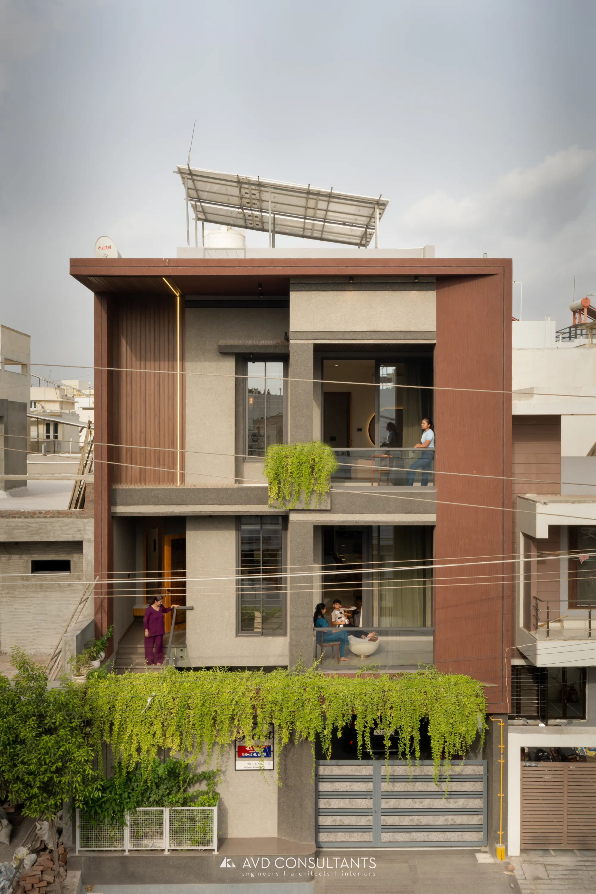 Sanghani Residence — A home for a three-generation family on a linear plot, planned to draw openness through every room.